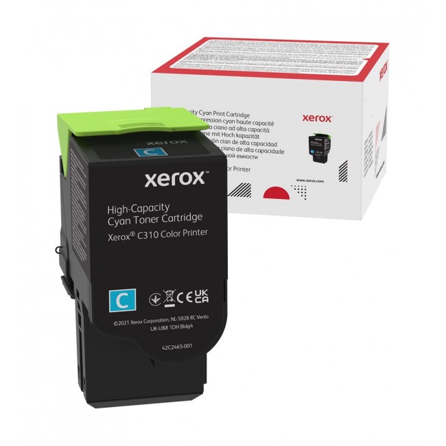 Xerox Genuine C310 Color Printer/C315 Color Multifunction Printer Cyan High capacity Toner Cartridge (5500 Pages) - 006R04365