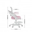 Junior 4.3 Pink-Grey swivel chair