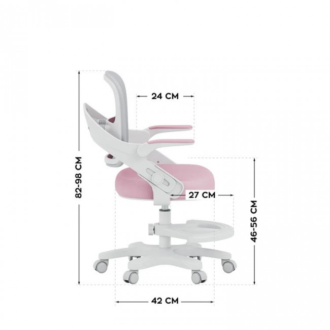 Junior 4.3 Pink-Grey swivel chair