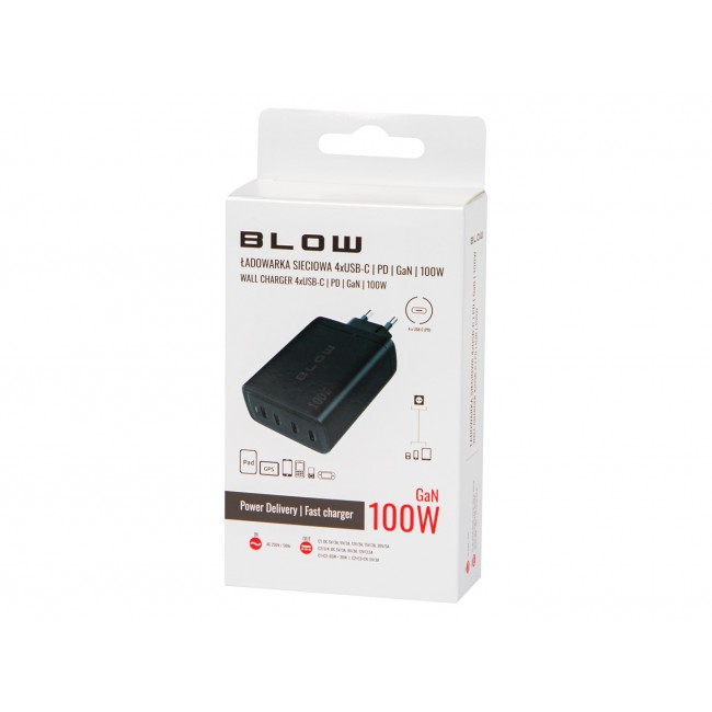 Wall charger USB-Cx4 PD 100W GAN black