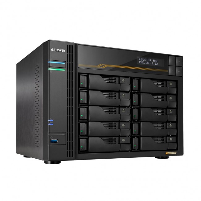 Asustor LOCKERSTOR 10 Gen3 NAS Desktop AMD Ryzen V3C14 16 GB DDR5 ADM Black