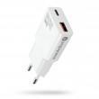Charger 1 x USB, 1 x USB-C Quick Charge 3.0 30W SUPER SLIM white