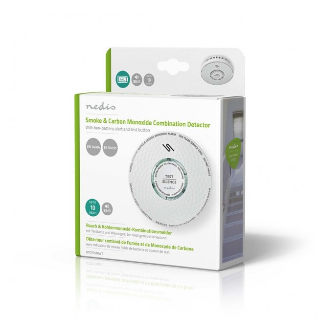 Smoke and carbon monoxide detector Nedis DTCTCS10WT Smoke and carbon monoxide detector Nedis DTCTCS10WT