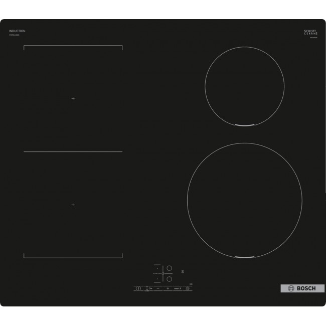 Bosch Serie 4 PWP611BB5E hob Black Built-in 60 cm Zone induction hob 4 zone(s) Bosch Serie 4 PWP611BB5E hob Black Built-in 60 cm Zone induction hob 4 zone(s)