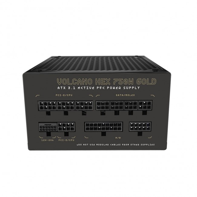 MODECOM Power Supply VOLCANO HEX GOLD 750W ATX3.1 MODECOM Power Supply VOLCANO HEX GOLD 750W ATX3.1