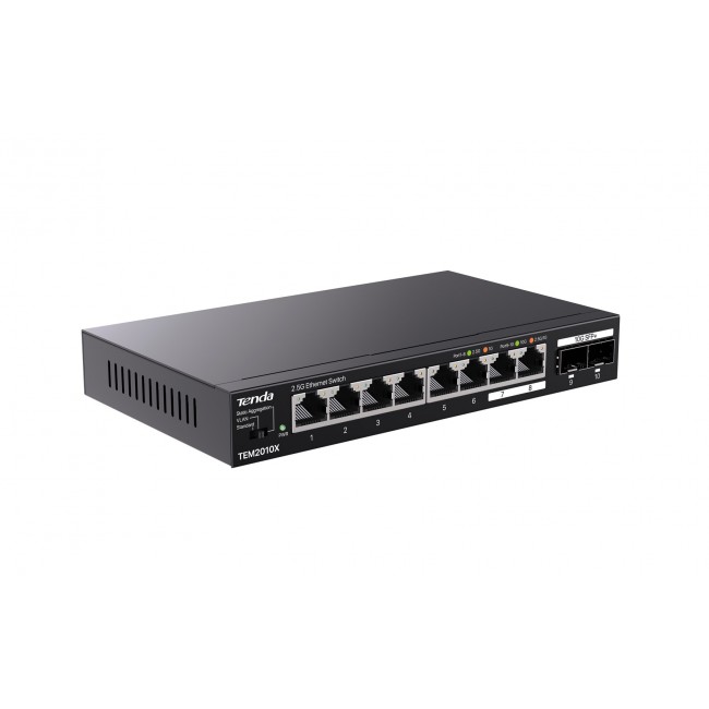 Tenda TEM2010X network switch 2.5G Ethernet (100/1000/2500) Desktop Black Tenda TEM2010X network switch 2.5G Ethernet (100/1000/2500) Desktop Black