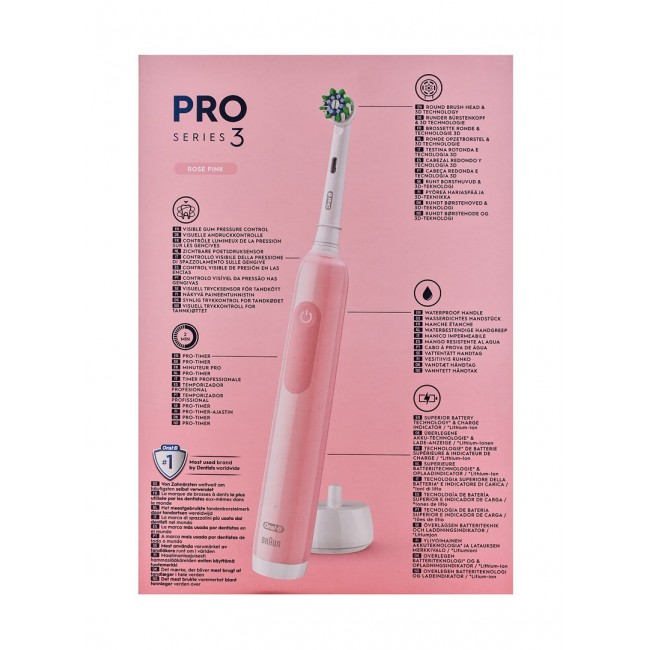 Oral-B Pro 3 3900N Gift Edition Adult Rotating-oscillating toothbrush Black, Pink Oral-B Pro 3 3900N Gift Edition Adult Rotating-oscillating toothbrush Black, Pink