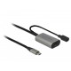 DeLOCK 85392 USB cable USB 3.2 Gen 1 (3.1 Gen 1) 5 m USB C Black, Grey