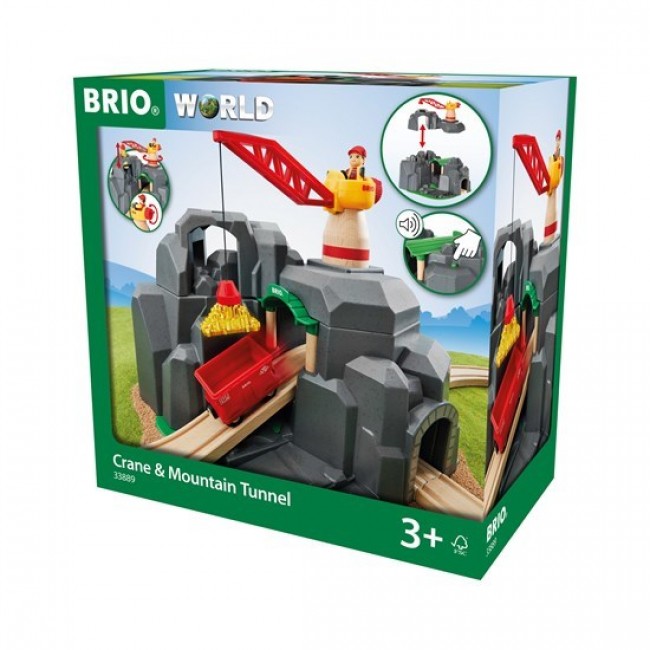 BRIO World - Crane & Mountain Tunnel