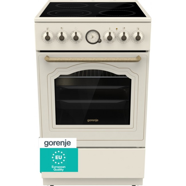 Gorenje GECS5B70CLI Freestanding cooker Electric Ceramic hob Beige