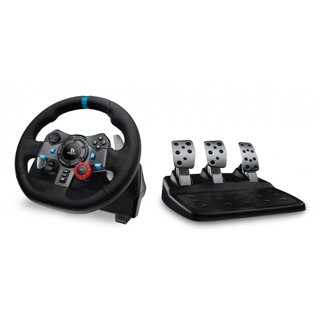 Logitech G 991-000539 Gaming Controller Aluminium, Black USB Steering wheel + pedals + headset PC, PlayStation 4, PlayStation 5, Playstation 3