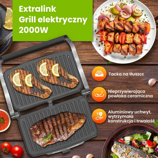 Extralink Smart Life Electric Grill SJ-36 | Electric Grill | 2000W, Temperature Control Grill