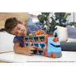 2-in-1 race track transporter, toy vehicle for kids