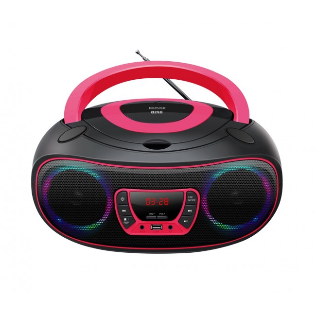 Denver TCL-212BT PINK CD player Portable CD player Black, Pink
