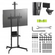 Maclean TV stand / cart, camera shelf, on wheels, 37-70