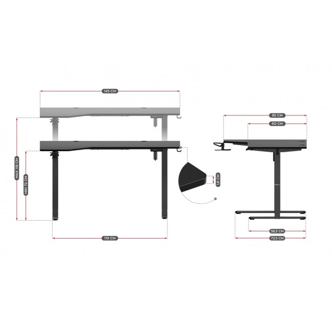 Electric desk - Huzaro Hero 9.1 Electric desk - Huzaro Hero 9.1