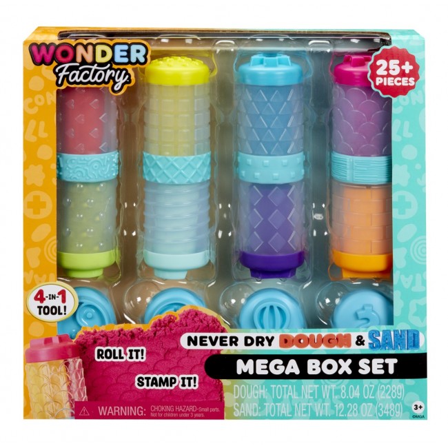 MGA Entertainment Wonder Factory Never Dry Dough & Sand Mega Box Set MGA Entertainment Wonder Factory Never Dry Dough & Sand Mega Box Set