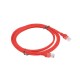 PATCHCORD KAT.6 UTP 2M CZERWONY FLUKE PASSED LANBERG 10-PACK