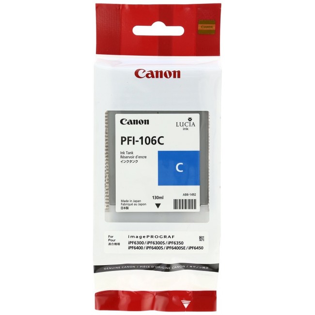 Canon PFI-106 C ink cartridge 1 pc(s) Original Photo cyan Canon PFI-106 C ink cartridge 1 pc(s) Original Photo cyan