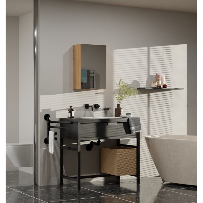 Topeshop POLA 1DL ARTISAN bathroom storage cabinet Oak