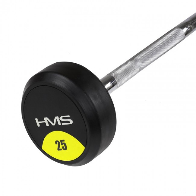 HMS GSL25 fixed barbell/rubber broken bar 25 kg