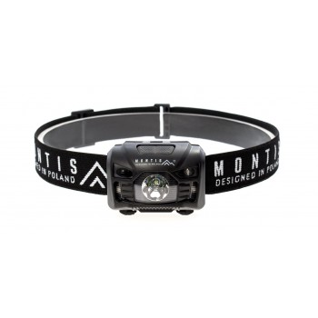 Montis Akumulatorowa latarka nag owna z sensorem MT001 Black Headband flashlight LED