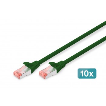Digitus CAT 6 S/FTP patch cable, 10 pieces