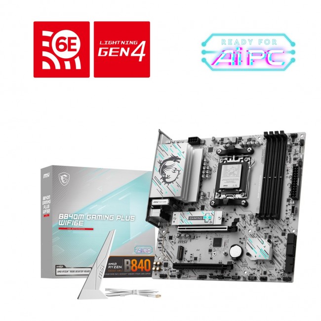 MSI B840M GAMING PLUS WIFI6E motherboard AMD B840 Socket AM5 micro ATX MSI B840M GAMING PLUS WIFI6E motherboard AMD B840 Socket AM5 micro ATX