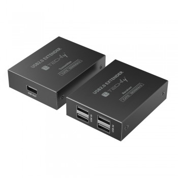 Techly IUSB-EXTEND1504P AV extender AV transmitter & receiver Black