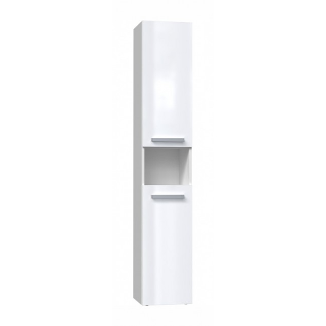 Bathroom cabinet NEL III 31x30x174 cm, white, glossy