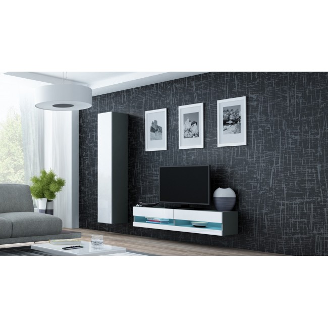 Cama TV stand VIGO NEW 30/140/40 grey/white gloss