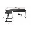 HUZARO HERO 6.0 BLACK GAMING DESK HUZARO HERO 6.0 BLACK GAMING DESK