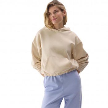 Women's sweatshirt 4F F1057 cream 4FWSS24TSWSF1057 12S M