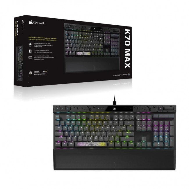 Corsair K70 MAX keyboard Gaming USB US English Black Corsair K70 MAX keyboard Gaming USB US English Black