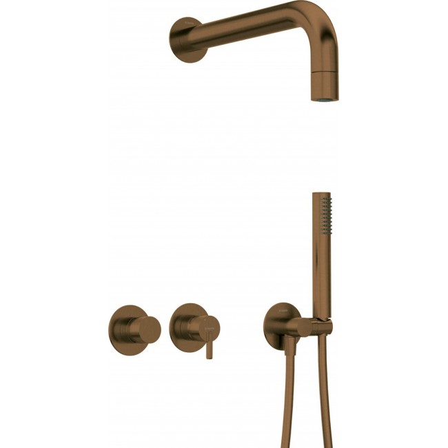 Concealed shower set with head - horizontal mixer Concealed shower set with head - horizontal mixer