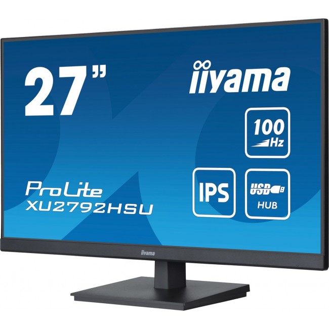 iiyama ProLite 27 IPS technology panel with USB hub and 100Hz refresh rate