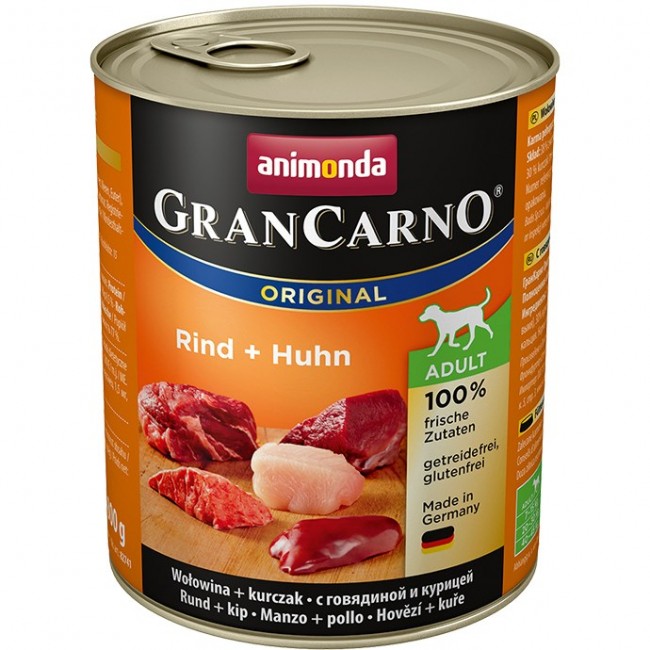 ANIMONDA GranCarno Beef with chicken - wet dog food - 800g