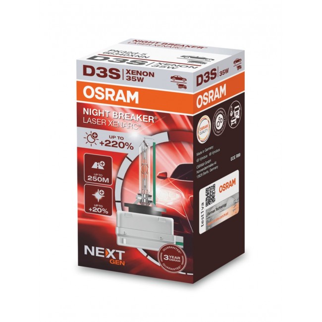 OSRAM XENARC NIGHT BREAKER LASER NEXTGEN D3S (66340XNN-HCB) CAR XENON HEADLIGHTS 2 pc(s)