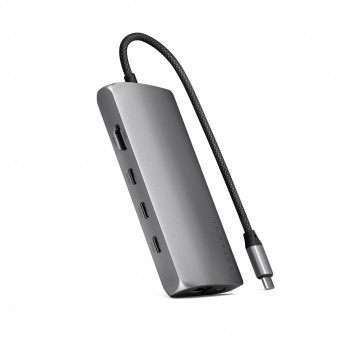 Satechi ST-P8KEM laptop dock/port replicator Wired USB 3.2 Gen 1 (3.1 Gen 1) Type-C Grey