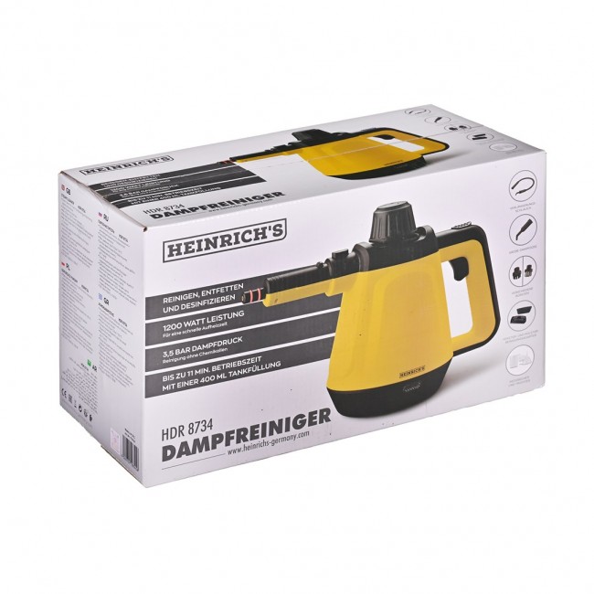 HEINRICH'S 8734 Portable Steam Cleaner Yellow