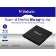 Verbatim External Slimline optical disc drive Blu-Ray RW Black