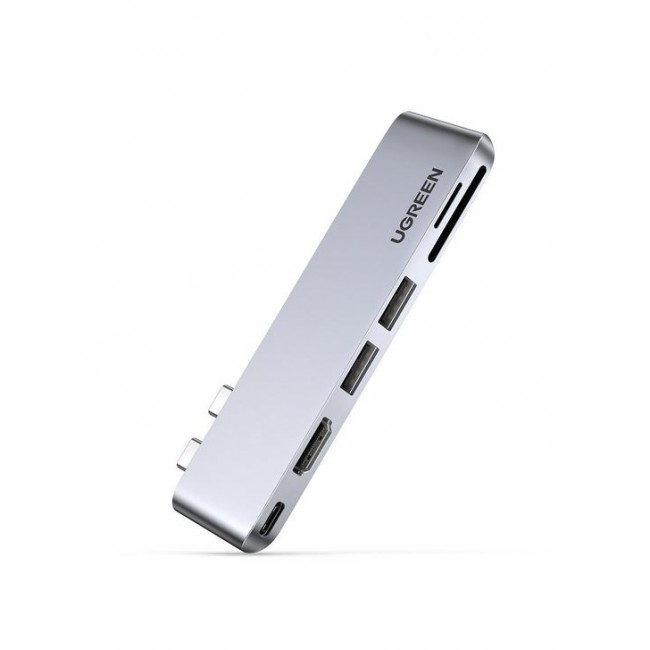 Ugreen 80856 laptop dock/port replicator 2 x USB 3.2 Gen 2 (3.1 Gen 2) Type-C Aluminium