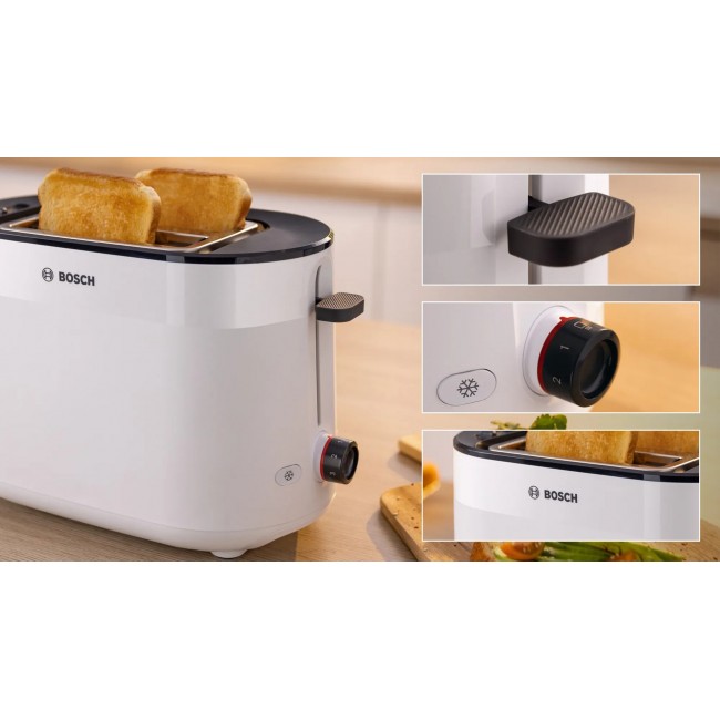 Bosch TAT2M121 toaster 6 2 slice(s) 950 W White