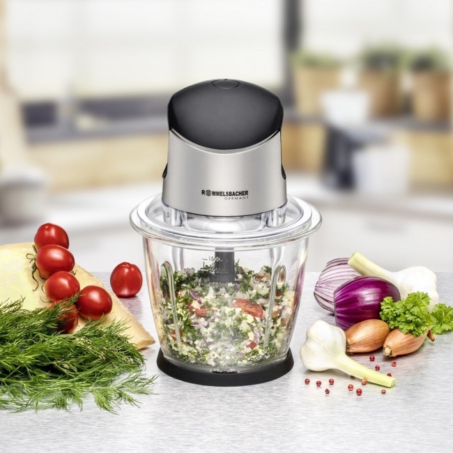 Rommelsbacher MZ 500 electric food chopper 1.5 L 500 W Black, Stainless steel Rommelsbacher MZ 500 electric food chopper 1.5 L 500 W Black, Stainless steel
