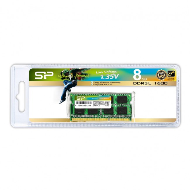 Silicon Power 8GB DDR3L SO-DIMM memory module 1 x 8 GB 1600 MHz Silicon Power 8GB DDR3L SO-DIMM memory module 1 x 8 GB 1600 MHz