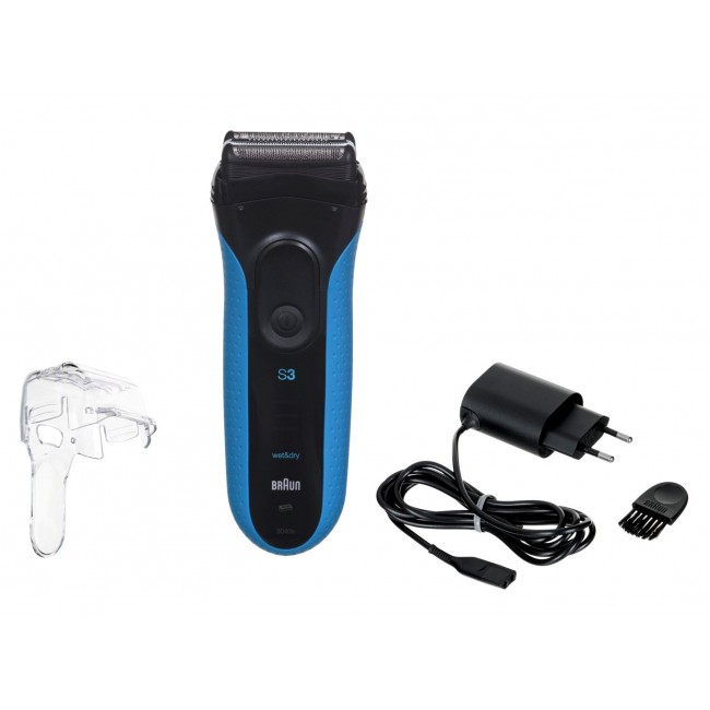 Braun Series 3 3040s Foil shaver Trimmer Black, Blue Braun Series 3 3040s Foil shaver Trimmer Black, Blue