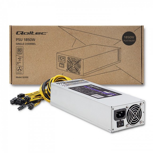 Qoltec 50350 power supply unit 1850 W Grey Qoltec 50350 power supply unit 1850 W Grey