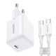 UGREEN X513 30W GAN 1X USB-C Mains Charger + 1M USB-C Cable - White