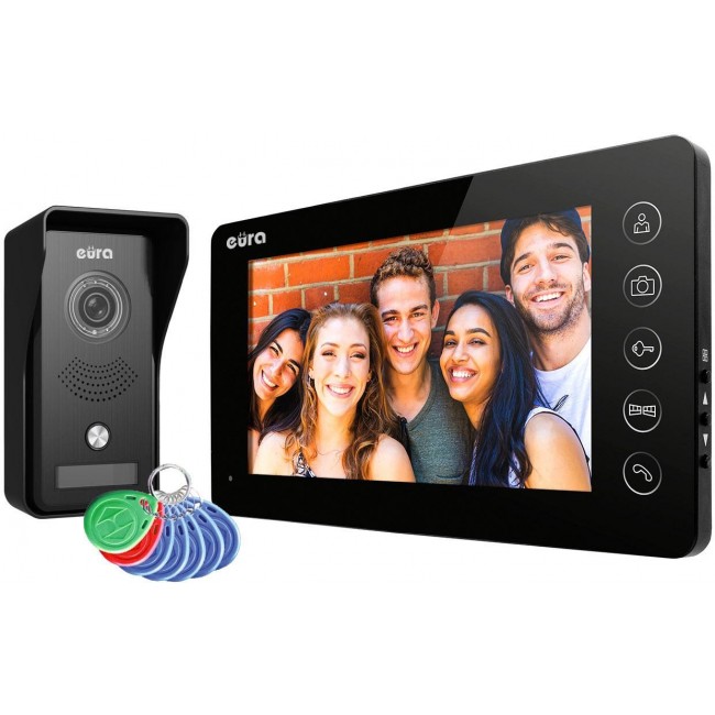Video door phone EURA VDP-76A3 black monitor Video door phone EURA VDP-76A3 black monitor