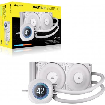 Corsair Nautilus 240 RS LCD Processor All-in-one liquid cooler 12 cm White 1 pc(s)
